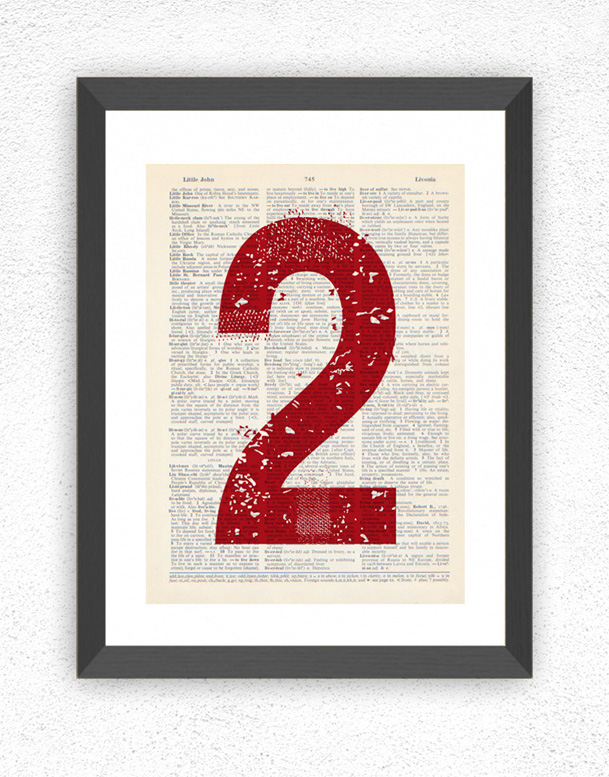 Cuadro Capital Letters 2, Tamaño 31X38cm