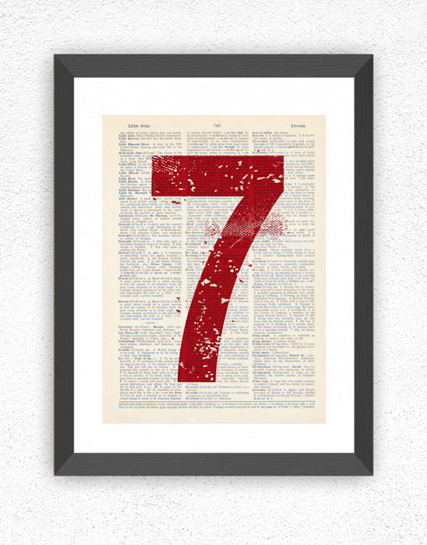 Cuadro Capital Letters 7, Tamaño 31X38cm