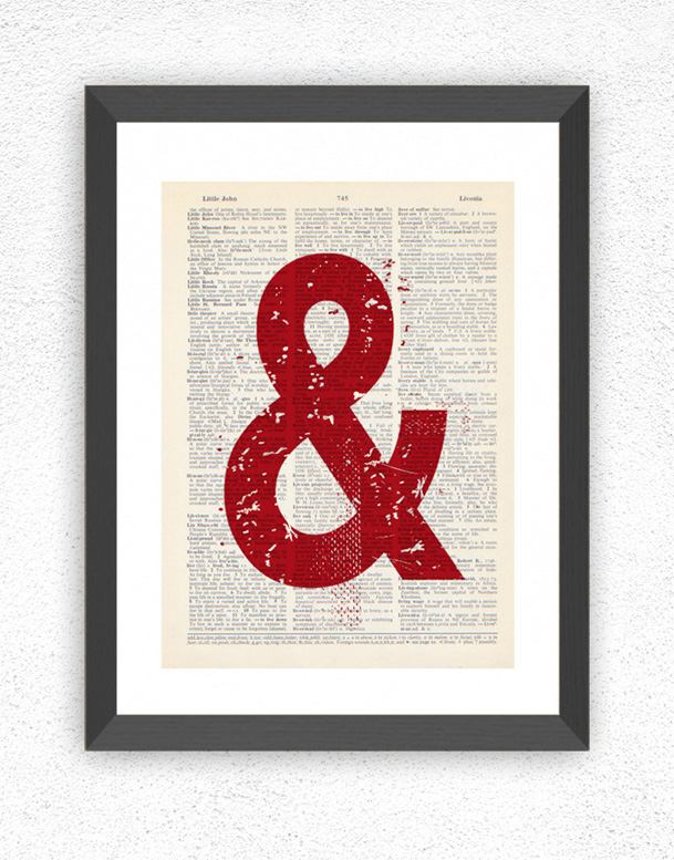 Cuadro Capital Letters & AMPERSON, Tamaño 31X38cm