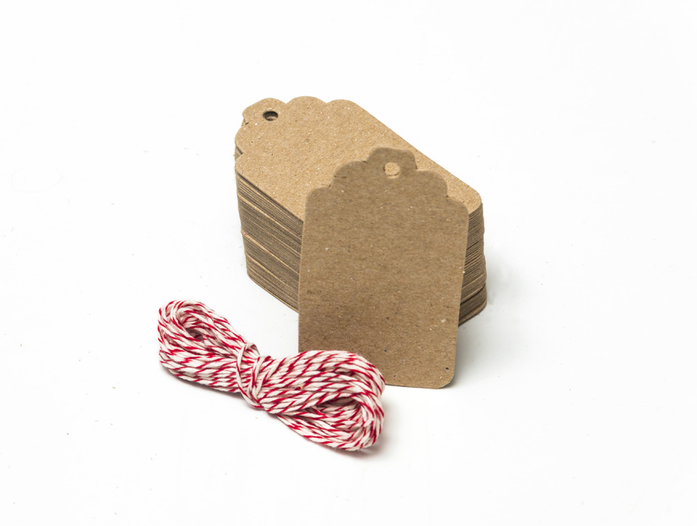 Tarjetas Etiquetas Vintage Kraft Tags 7x4cm